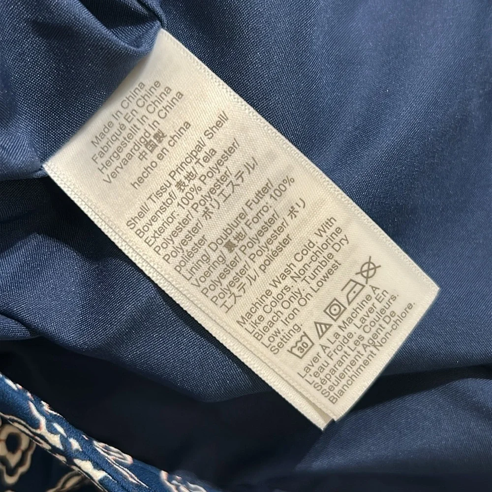 NEW J. Crew Size 10 Pleated Mini Skirt Seaport Blue Autumn Lined Print Preppy